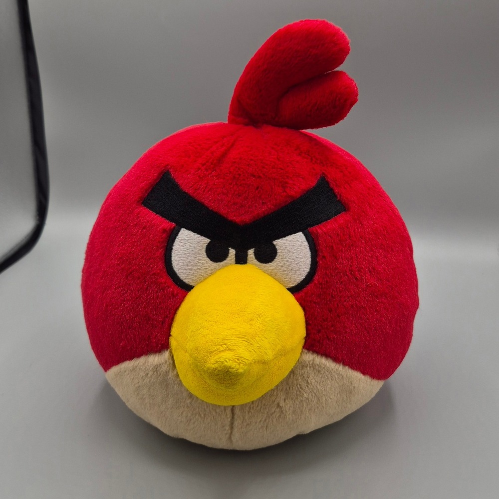 Angry Birds Red Bird Plush 8" Stuffed Animal 2010 Commonwealth Toy Video Game